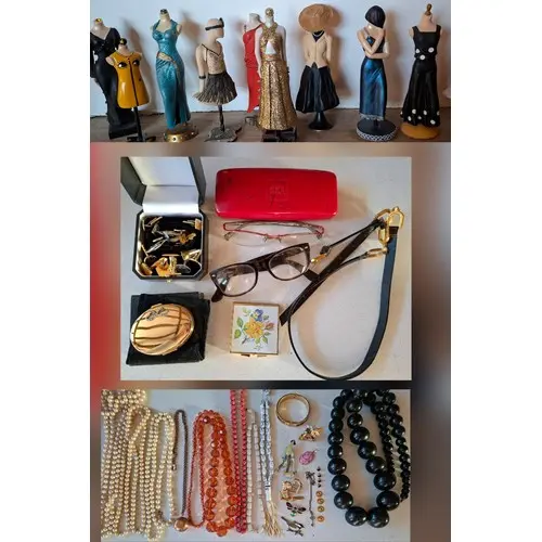 Ten Collectible World resin mannequins and figures, a pair o...