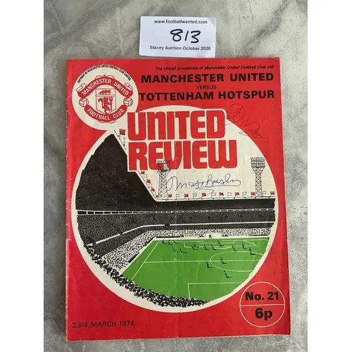 Busby + Best Signed Manchester United Football Programmes: H...