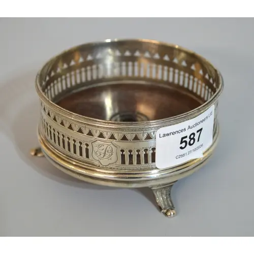 Small George III silver coaster (at fault)