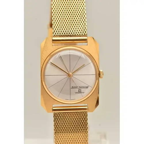 A GENTS SEIKO SKYLINER WRISTWATCH, gold plated manual wind w...