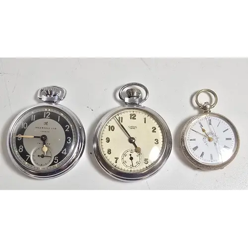 A Smiths Empire pocket watch, the chrome case bearing the em...