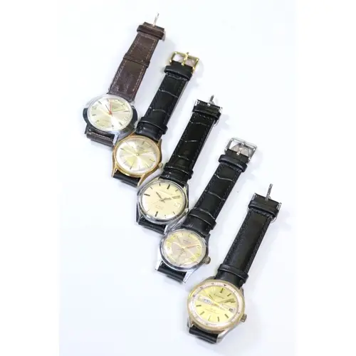 A collection of five vintage gents wrist watches to include ...