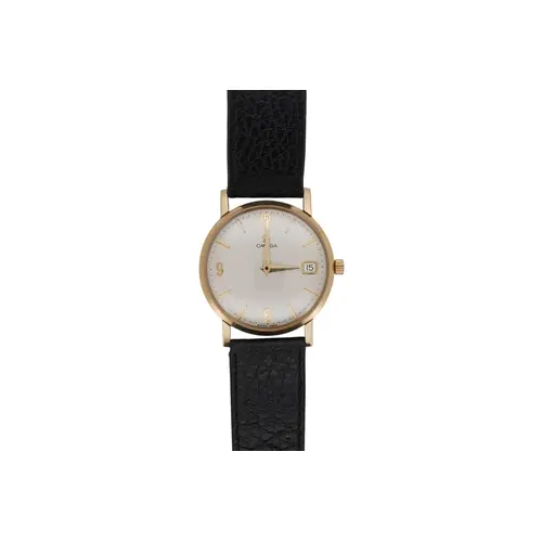 A gentleman's late 1950's 9ct gold Omega manual wind wrist w...