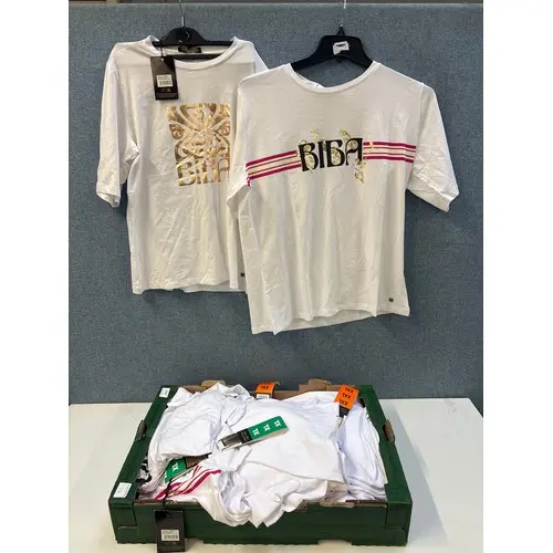 A box of womens Biba white t-shirts - various sizes *This lo...
