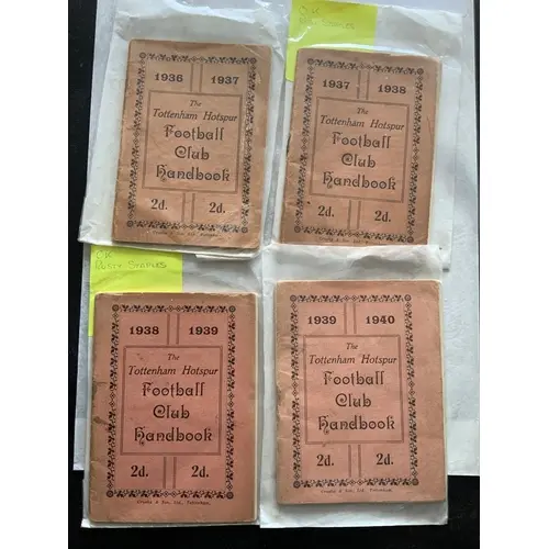 Tottenham Pre War Football Handbooks: 36/37 37/38 38/39 and ...