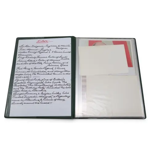 An album of 20th century autographs, a mix of signed letters...