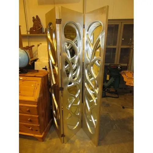 Mirrored 3 Fold Dressing Screen