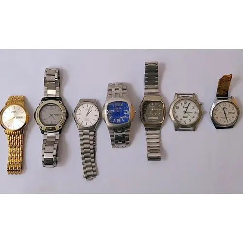 Wristwatches incl. stainless steel Rotary, Seiko alarm chron...
