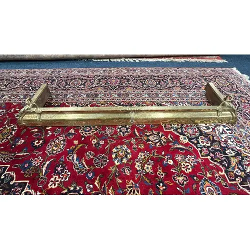 Art nouveau brass fire fender