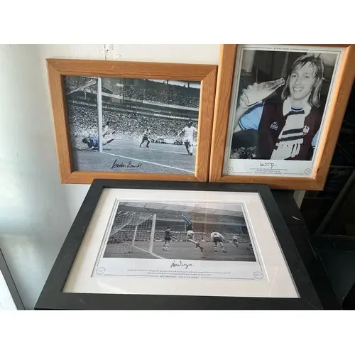 West Ham Signed Framed Football Prints: Includes Alan Taylor...