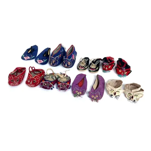 Eight pairs of antique/early 20th century Chinese children's...