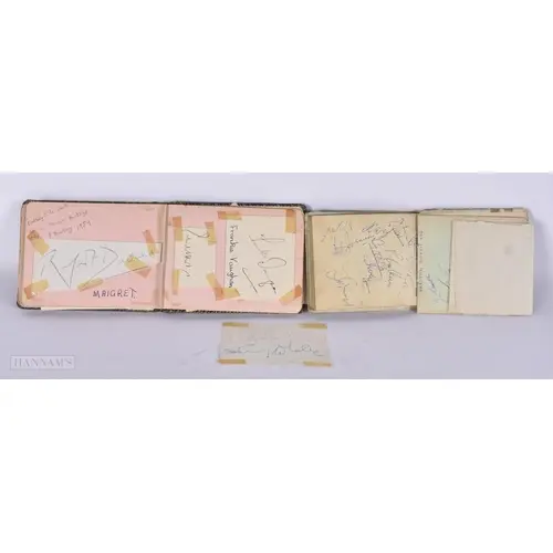 TWO AUTOGRAPH ALBUMS including full team football signatures...