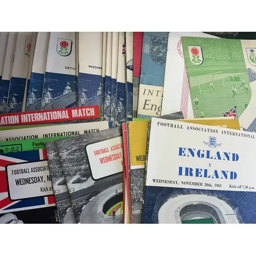 England Home Football Programme Collection: Near complete ru...