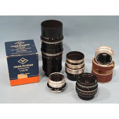 Three Meyer-Optik lenses: Primotar 3.5/135, Gorlitz Telefoga...