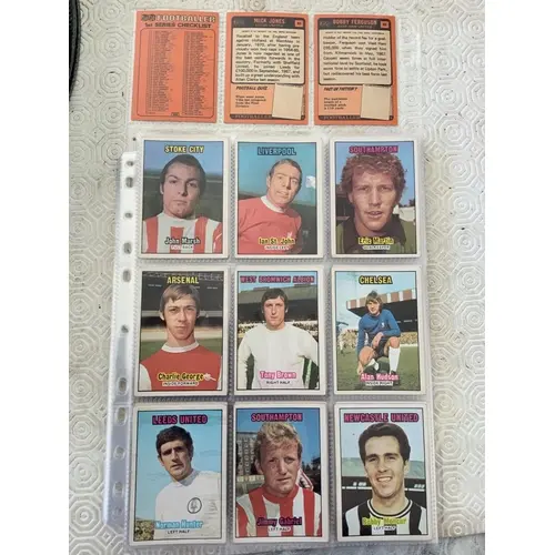 A + BC Complete Orange Back Football Cards: All 84 cards inc...