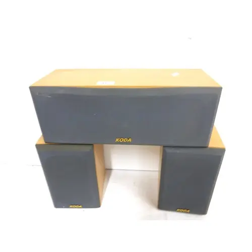 Set of three modern Koda speakers.