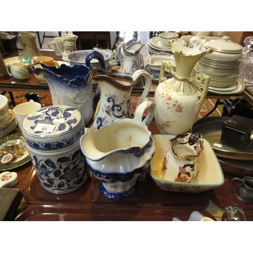 Victorian Pottery Jugs, Vase etc