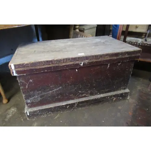 19th Century stained pine trunk