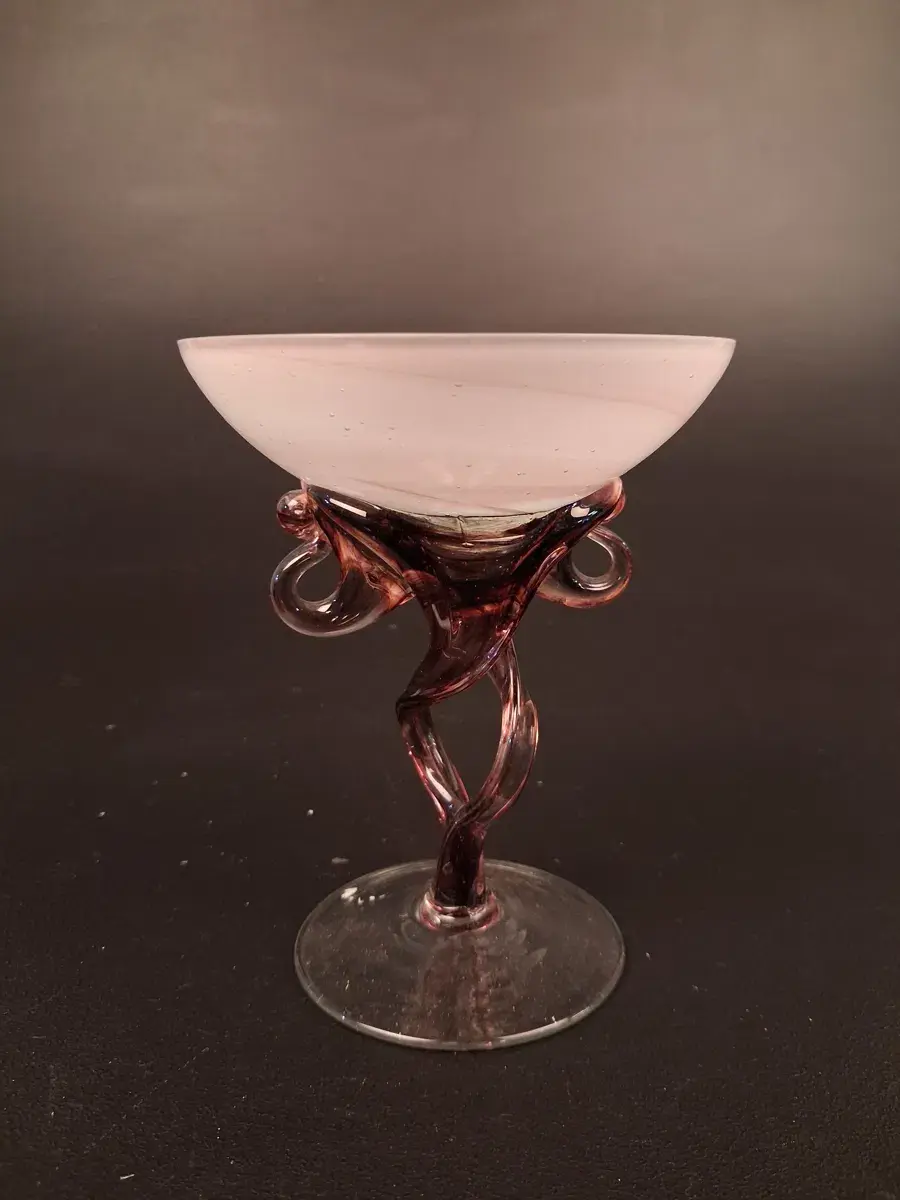 Konstglas. Krosno Polsen, Jozefina skål, glas.