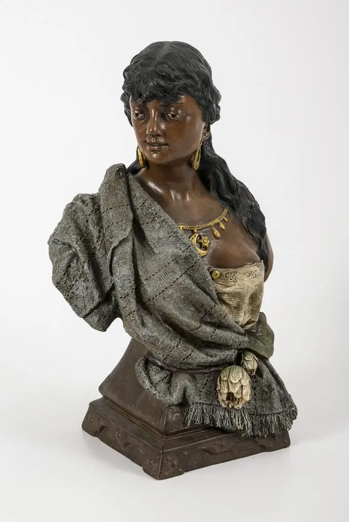 Bust of an Oriental Woman. Johann Maresch Clay and Earthenware, Aussig