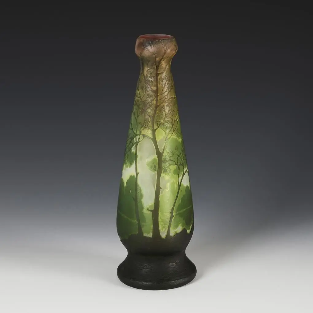 Art Nouveau vase with landscape design. Legras & Cie.