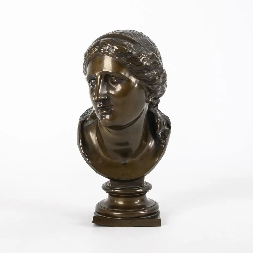 Female bronze bust