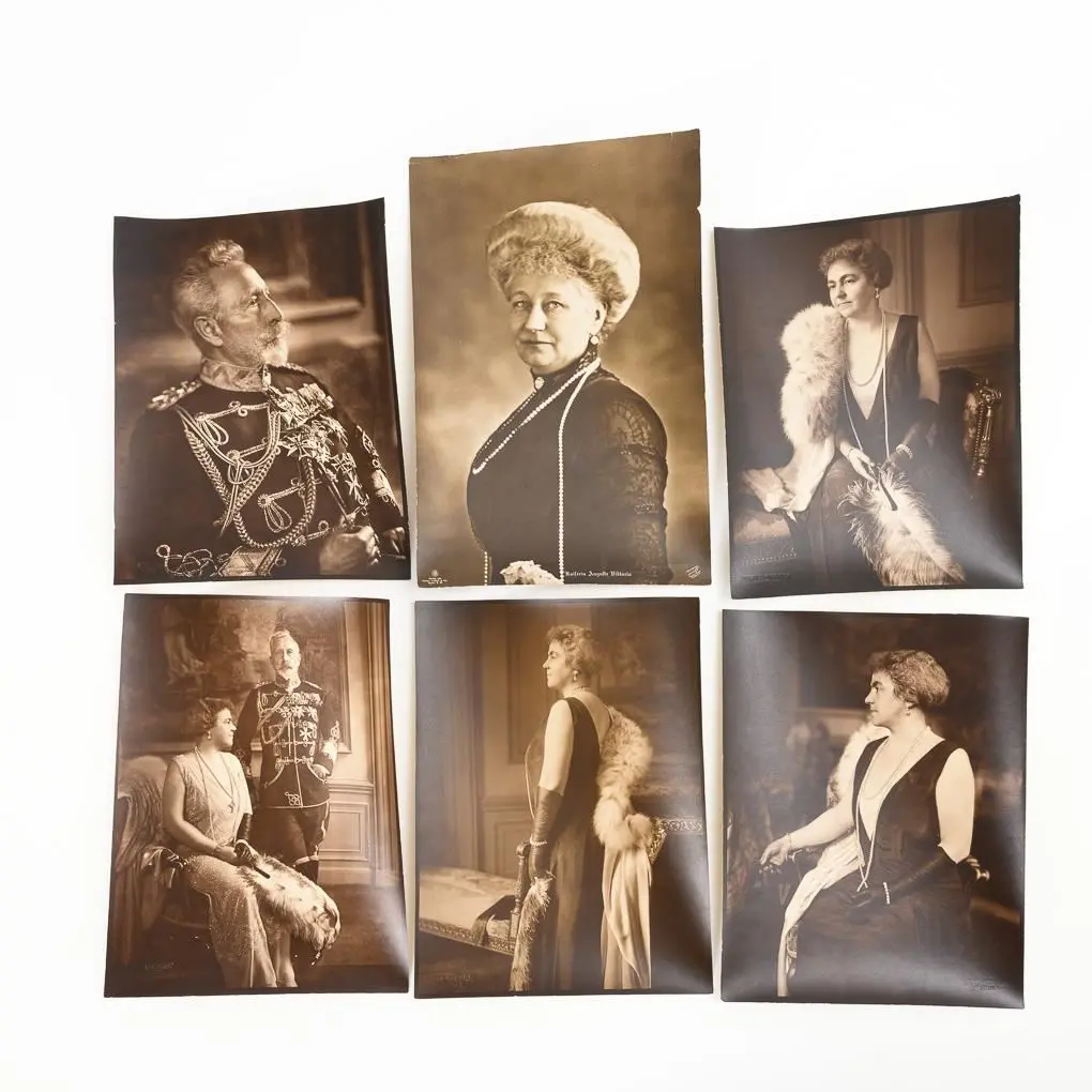 5+1 photographs: former Emperor Wilhelm II, Hermine Reuss (elder line)
