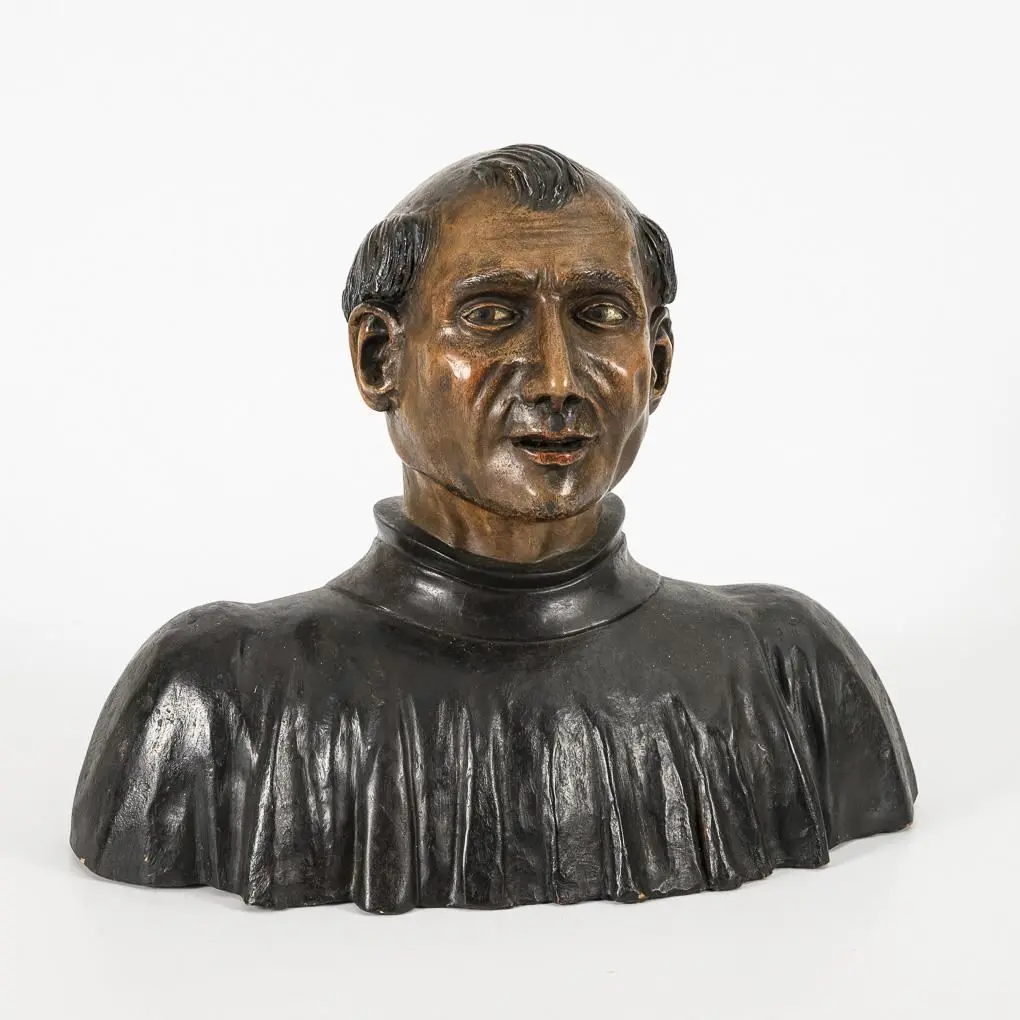 Bust of a monk.