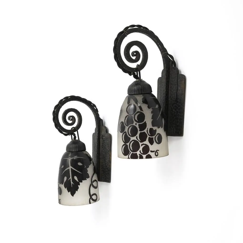 Pair of Art Deco wall sconces.