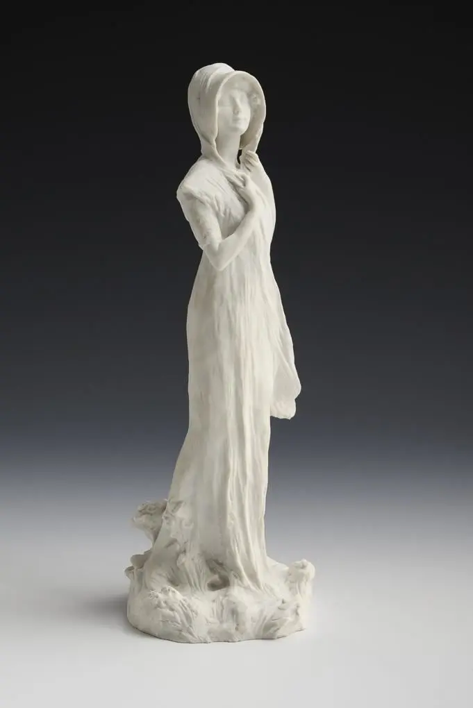 Art Nouveau figurine: Young woman with a hat. Sèvres.