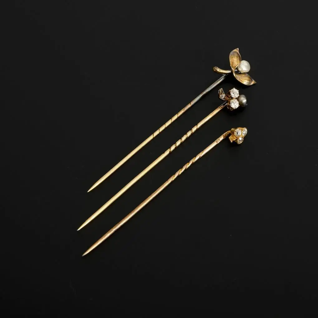 3 Art Nouveau pins.
