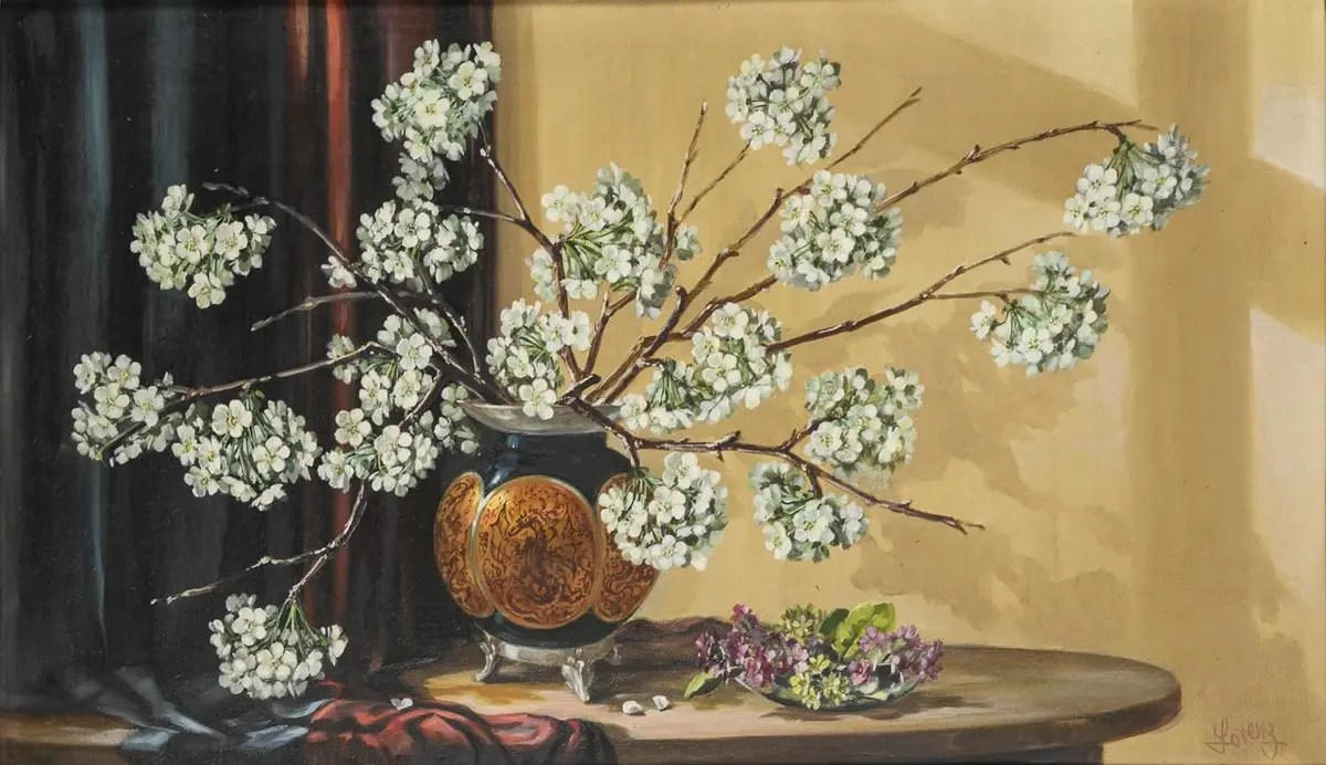 LORENZ, LORENZ, LORENZ, Still Life with Flowering Branches