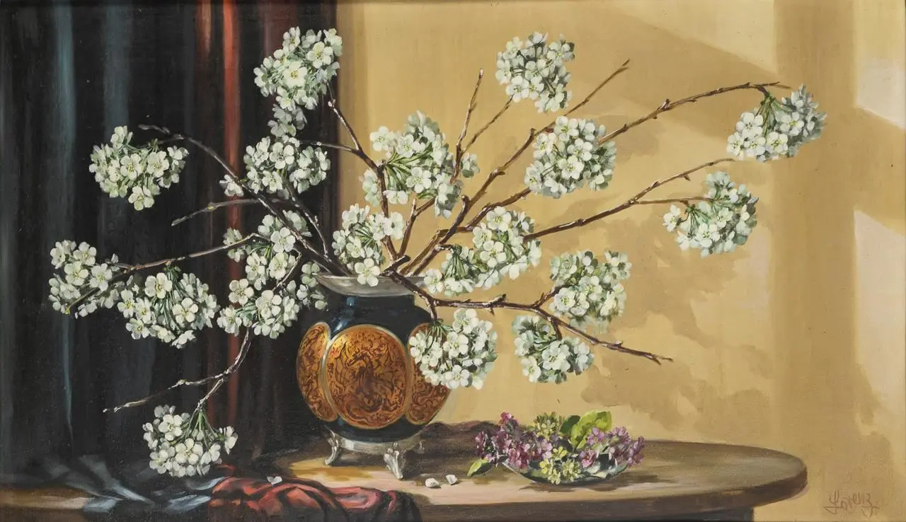 LORENZ, LORENZ, LORENZ, Still Life with Flowering Branches