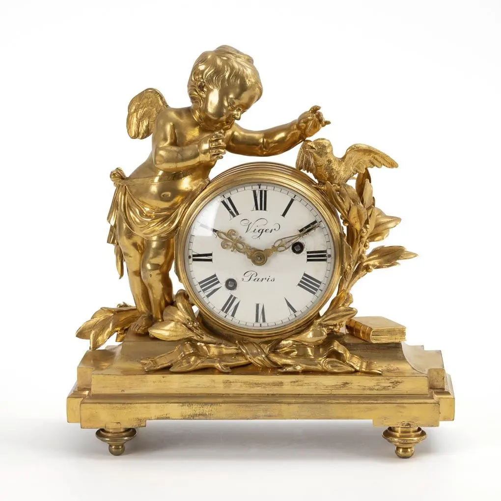 Exceptional historic mantel clock. François Viger.