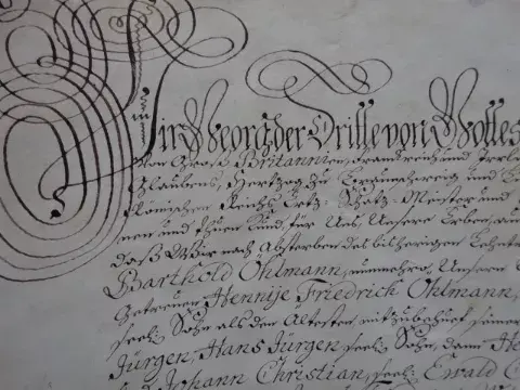 Georg III. - Erblehnsbrief 1761
