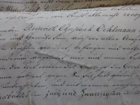 Grote - Lehnsurkunde 1800