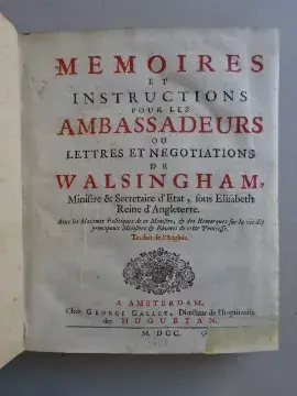 Walsingham - Memoires et instructions