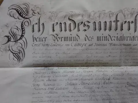 Campe - Lehnsurkunde 1789
