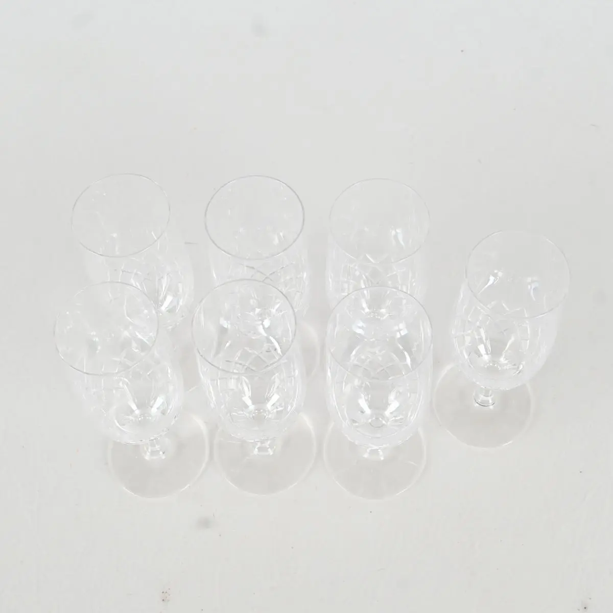Champagneglas, 7 st, slipad kristall