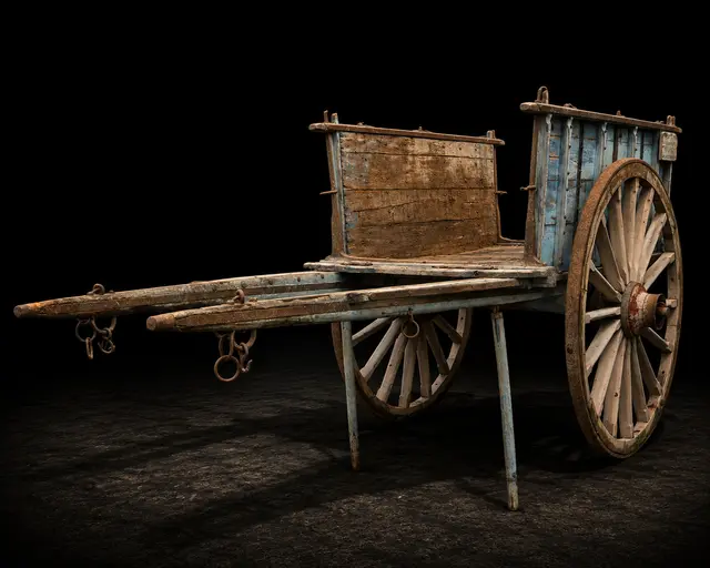 Traditional cargo cart, Spanish Popular School, 19th century