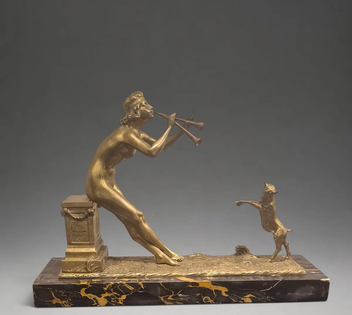 Art Nouveau sculpture - Art Deco in bronze by Henry Fugière, French
