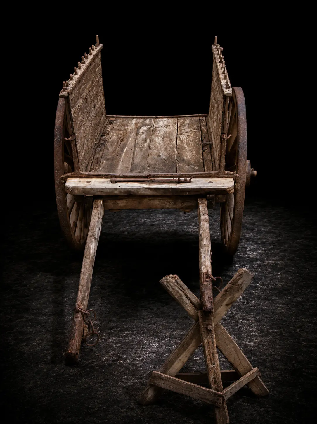 Agricultural cart, Spanish Popular School, 19th Century