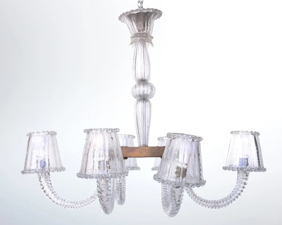 Fratelli Toso – Murano glass chandelier, Venice, 1930s–1940s