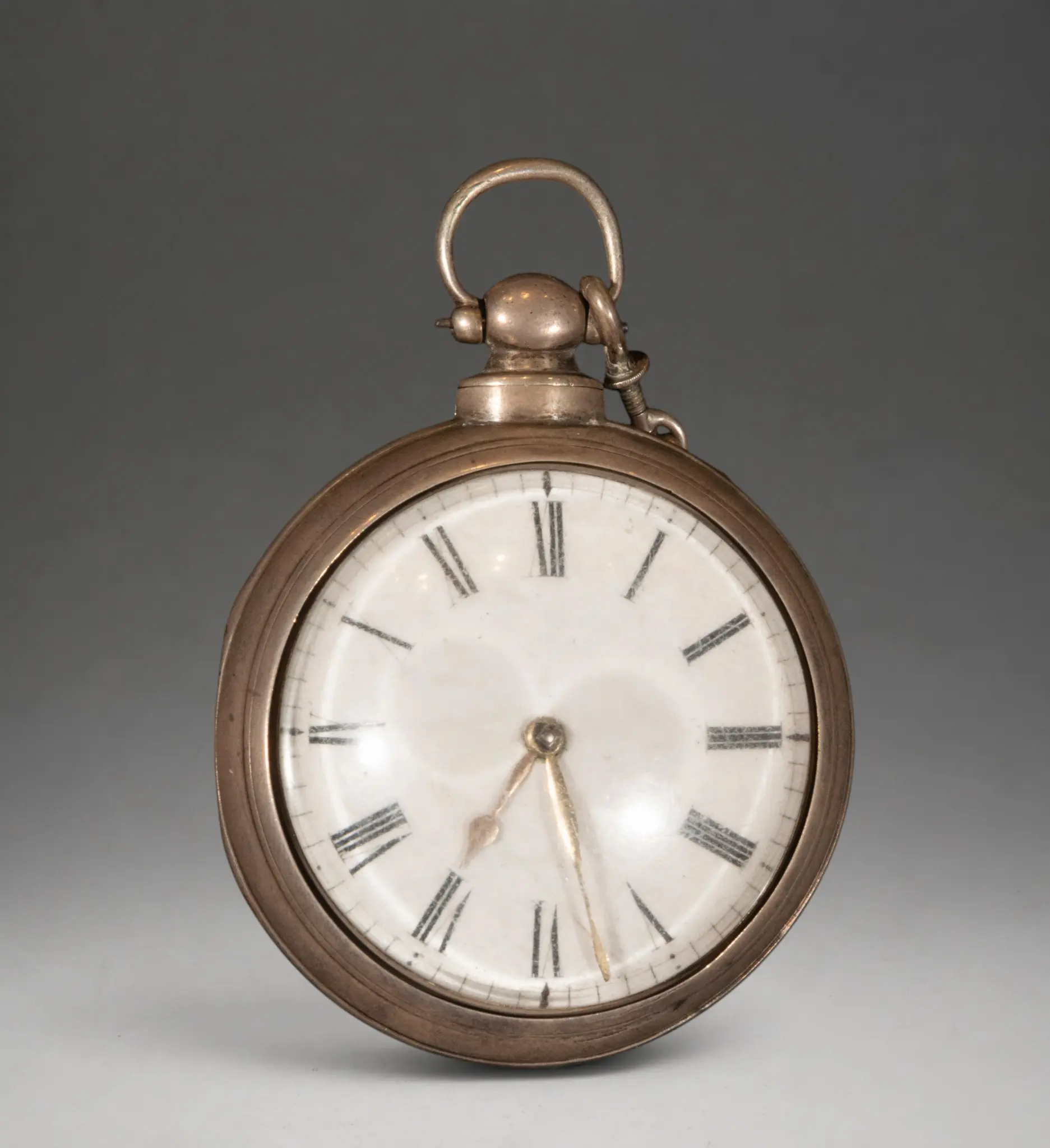 Pocket watch with enamel dial and Roman numerals