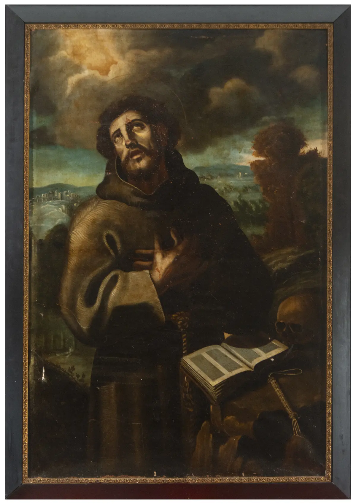Saint Francis of Assisi in prayer – Spanish School of Peter of Orrente
