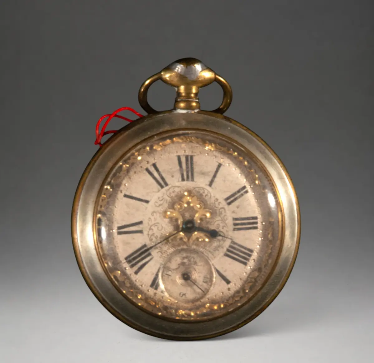 Pocket watch with decorated dial