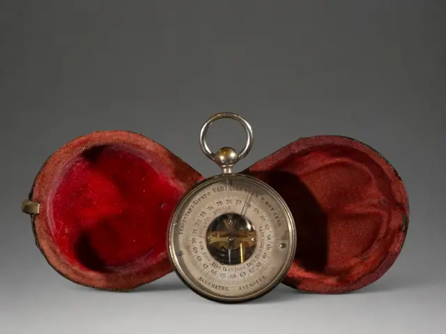 Pocket watch in red case