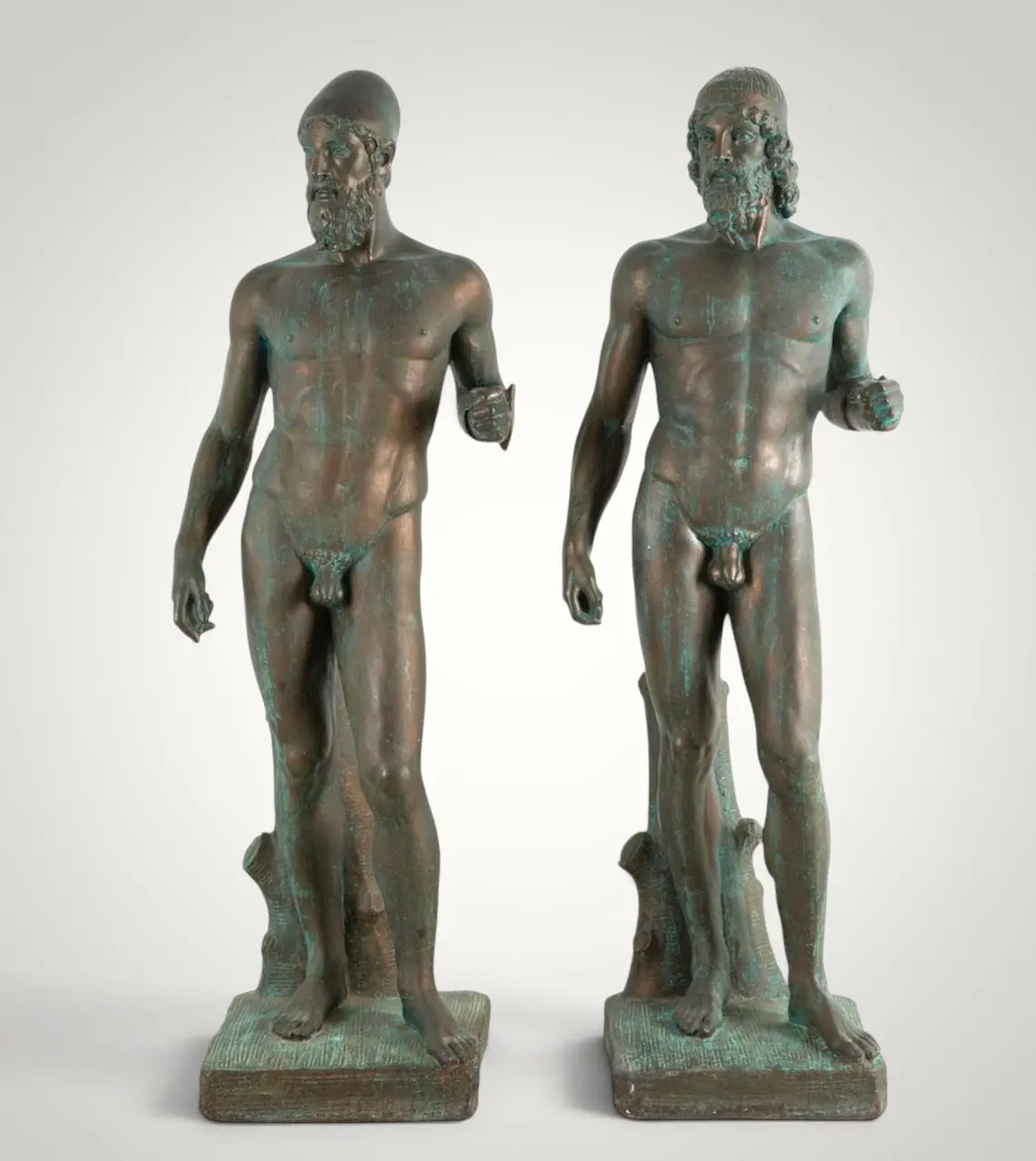 Pair of Riace Warriors, based on models from Antiquity – Italian School