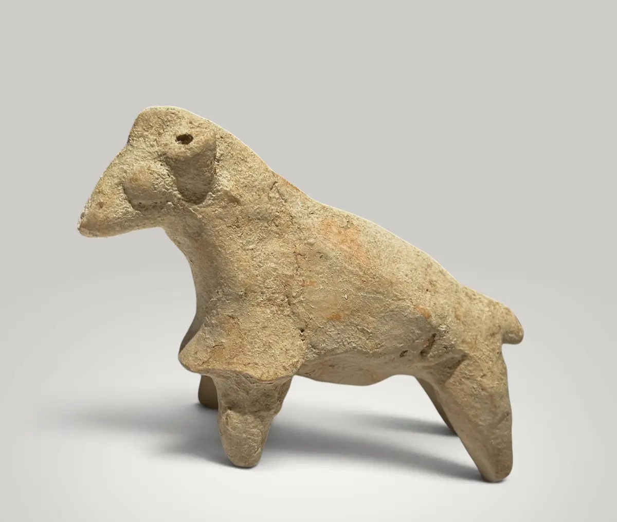 Terracotta horse figurine. Greek culture, Hellenistic period, circa 300 BC.
