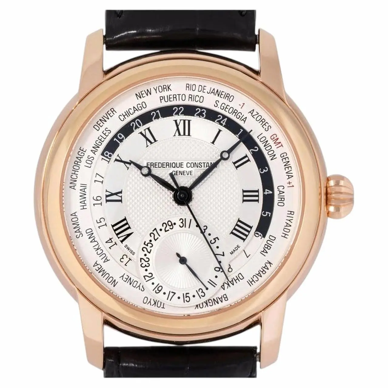 Frédérique Constant Manufacture Worldtimer wristwatch, reference FC-718MC4H4